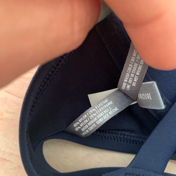 Aerie Navy Cup Cross Back Bikini Top SIZE 34B - Picture 6 of 7